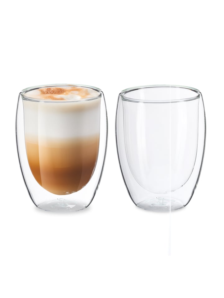 relaxdays 2 x Latte Macchiato Gläser in Transparent - 350 ml günstig kaufen onesize