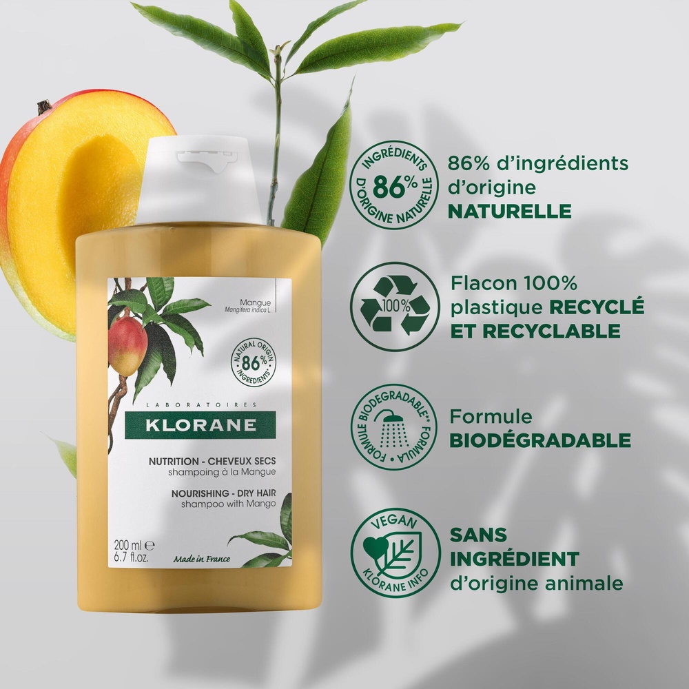Klorane Mangue Shampooing 200ml Shampooing
