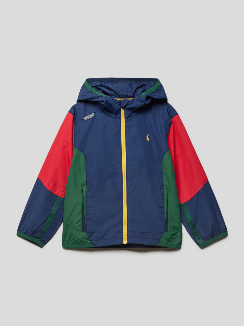 Windbreaker im Colour-Blocking-Design Modell 'VITAL' in marineblau