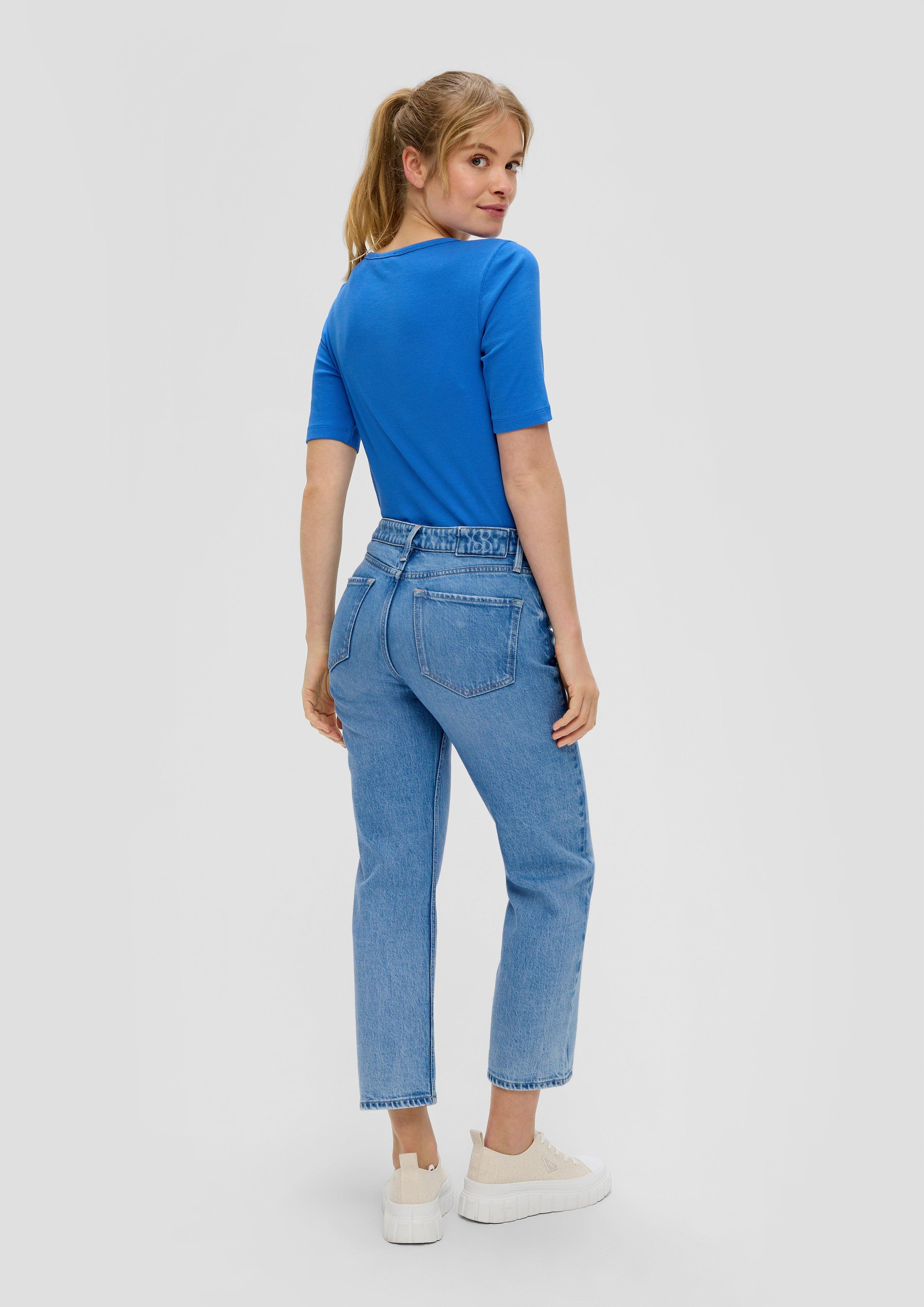 360° Denim / Cropped Jeans Karolin / Regular Fit / Mid Rise / Straight Leg / All-over-Muster  2143851-54Z2