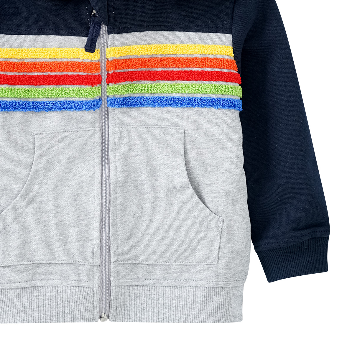 Jungen Sweatjacke mit bunten Streifen