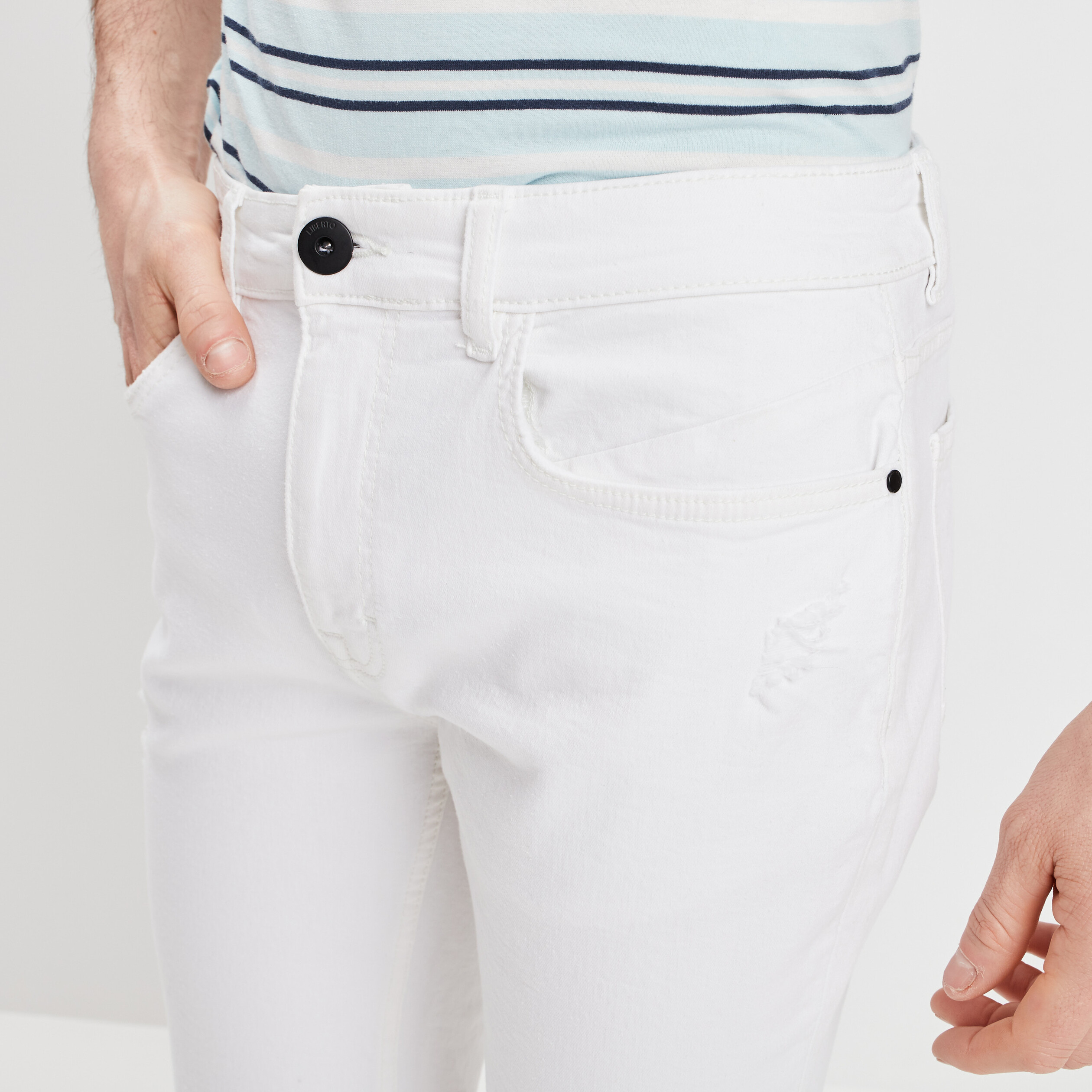 Bermuda straight blanc homme | La Halle