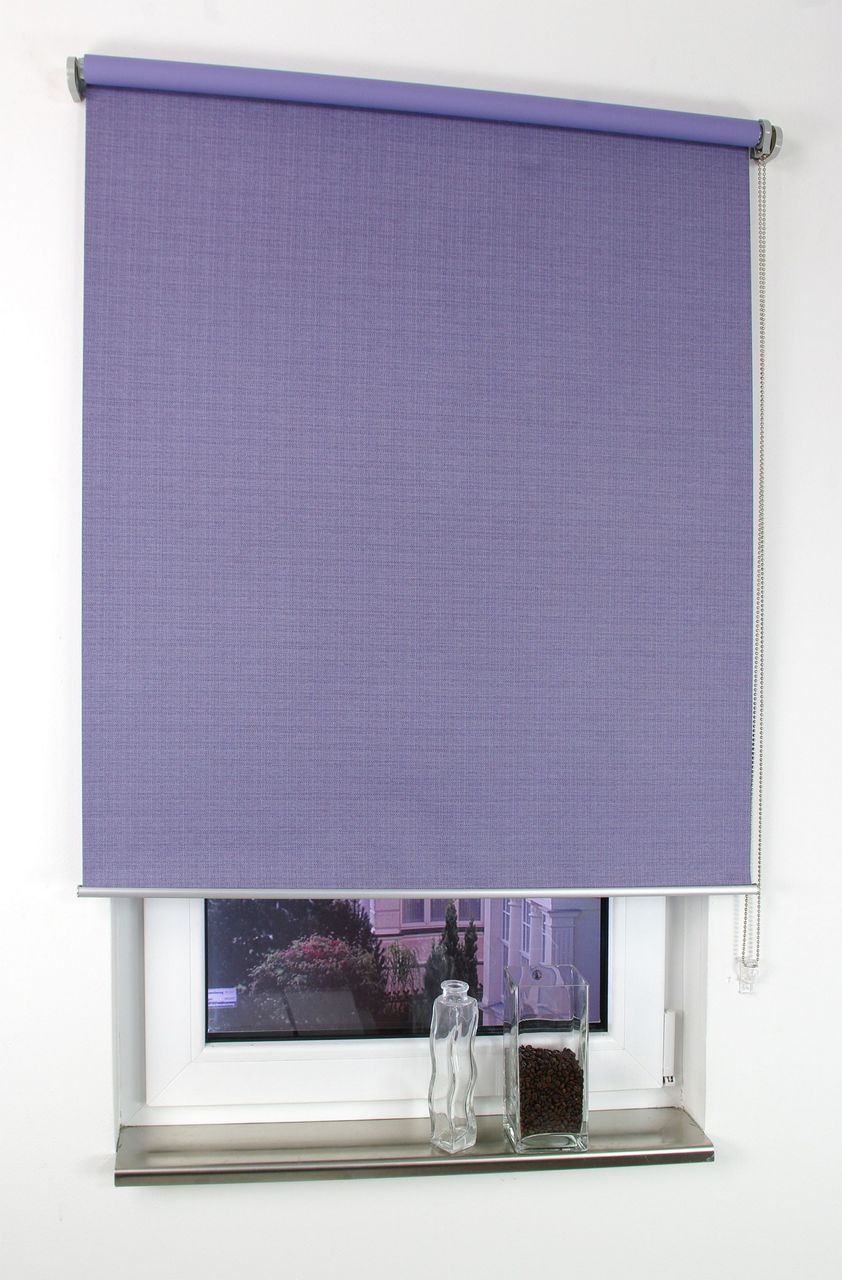 Bella Casa Rollo, Seitenzugrollo Verdunkelung, 175 x 140 cm, Struktur flieder, lila