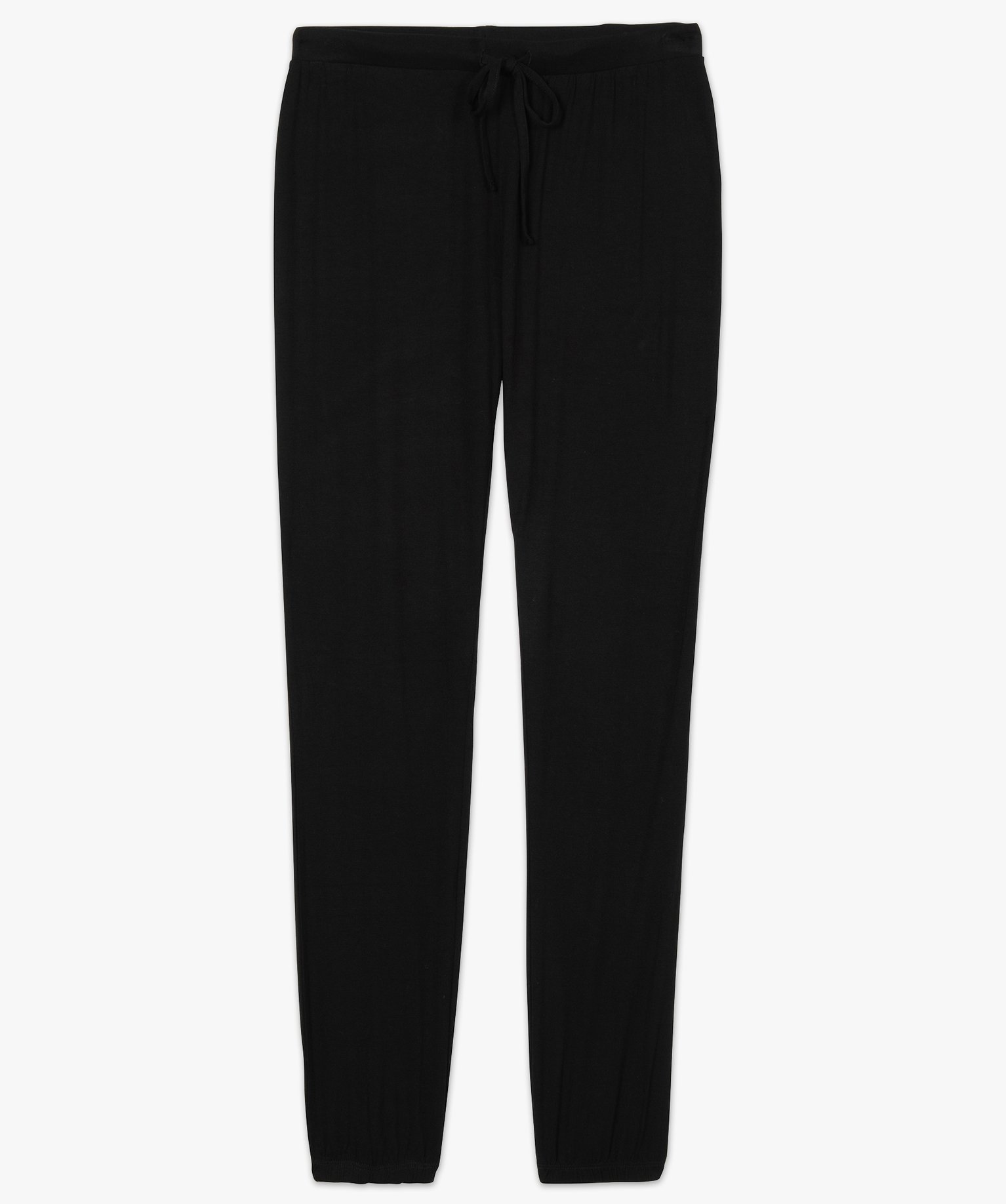 Pantalon de pyjama femme en maille fine avec bas resserré noir | GEMO