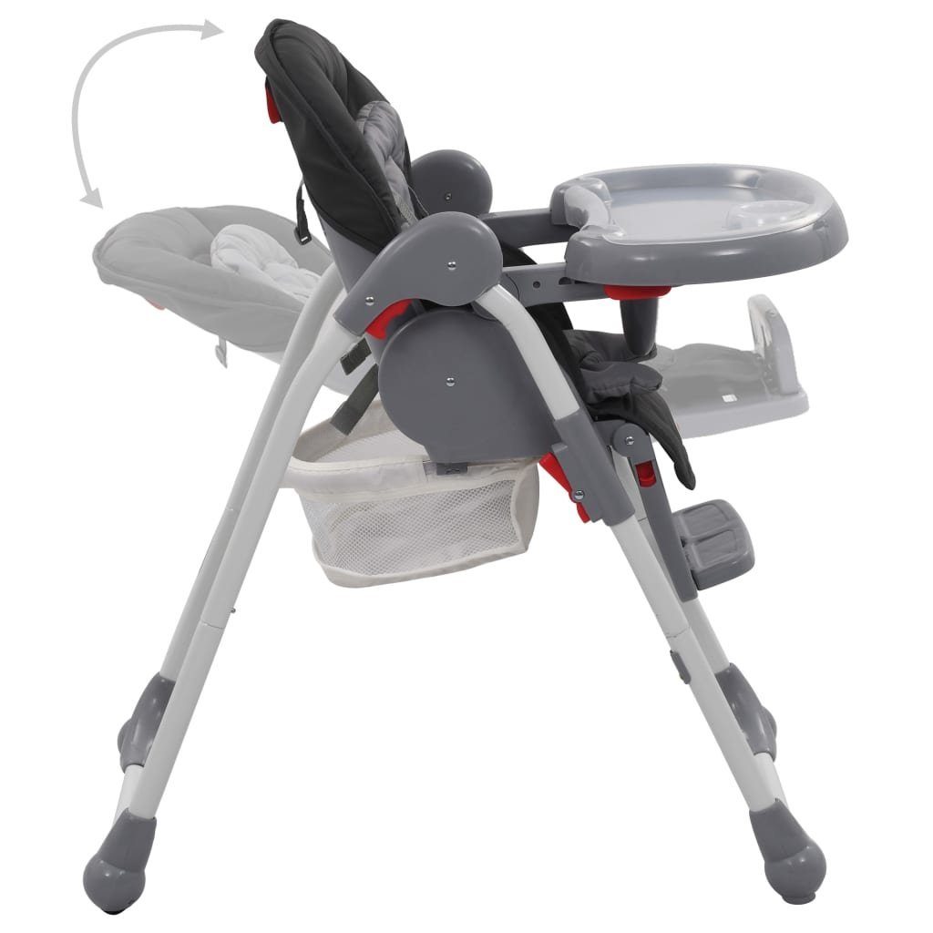 vidaXL Kombihochstuhl Babystuhl Hochstuhl Babysitz Kinderstuhl Kunststoff mit Tischablage Gr