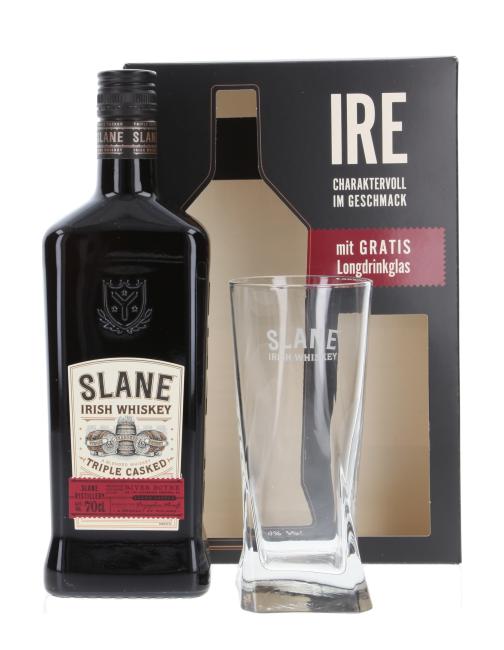 Slane Triple Casked inkl. Longdrinkglas 0,7 l·40 % vol