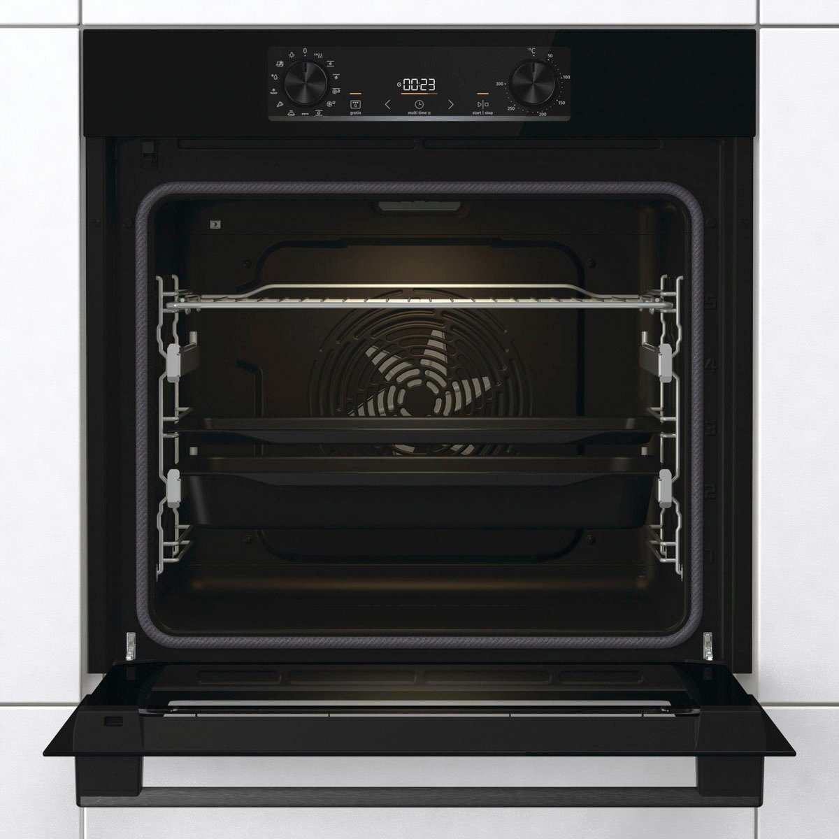 GORENJE Backofen BPS6737E09BGOT, mit 2-fach-Teleskopauszug, Pyrolyse-Selbstreinigung, ExtraSteam