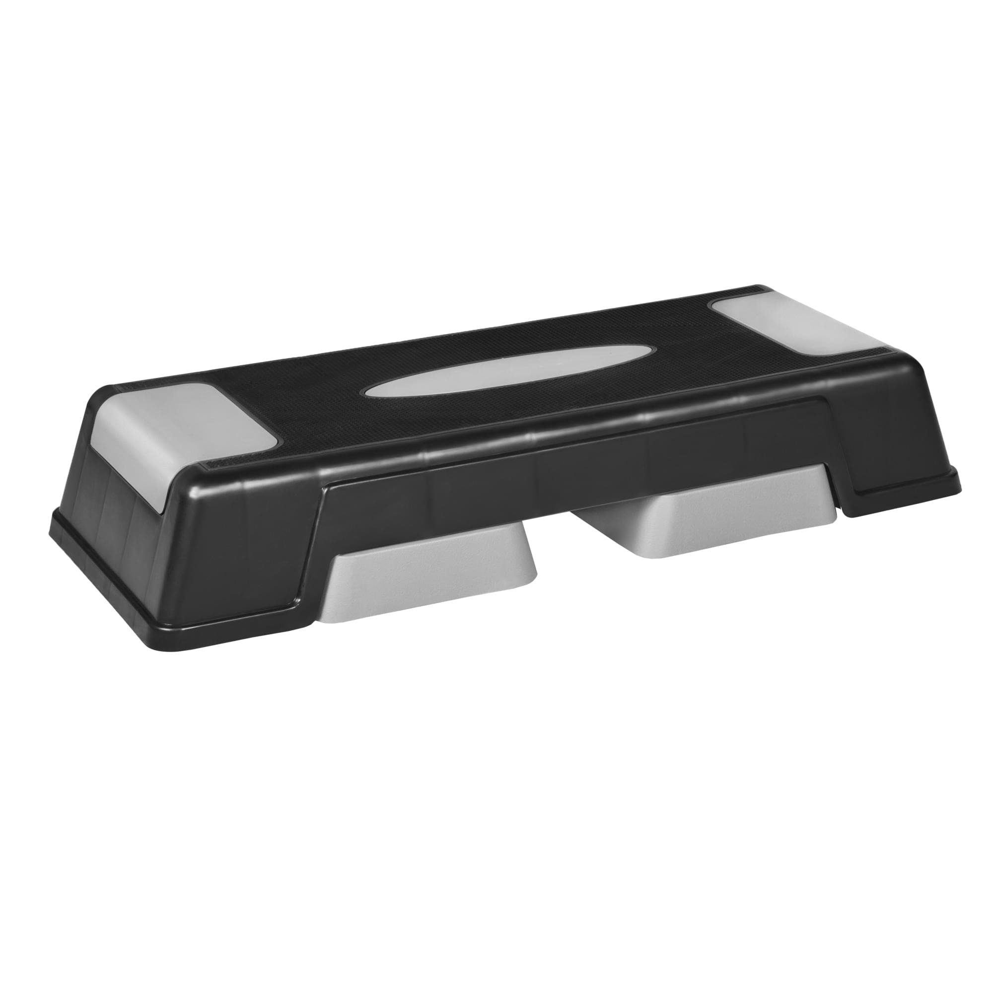 GORILLA SPORTS Stepper Höhenverstellbar (3 Stufen), Rutschfest, bis 200 kg, Grau-Schwarz