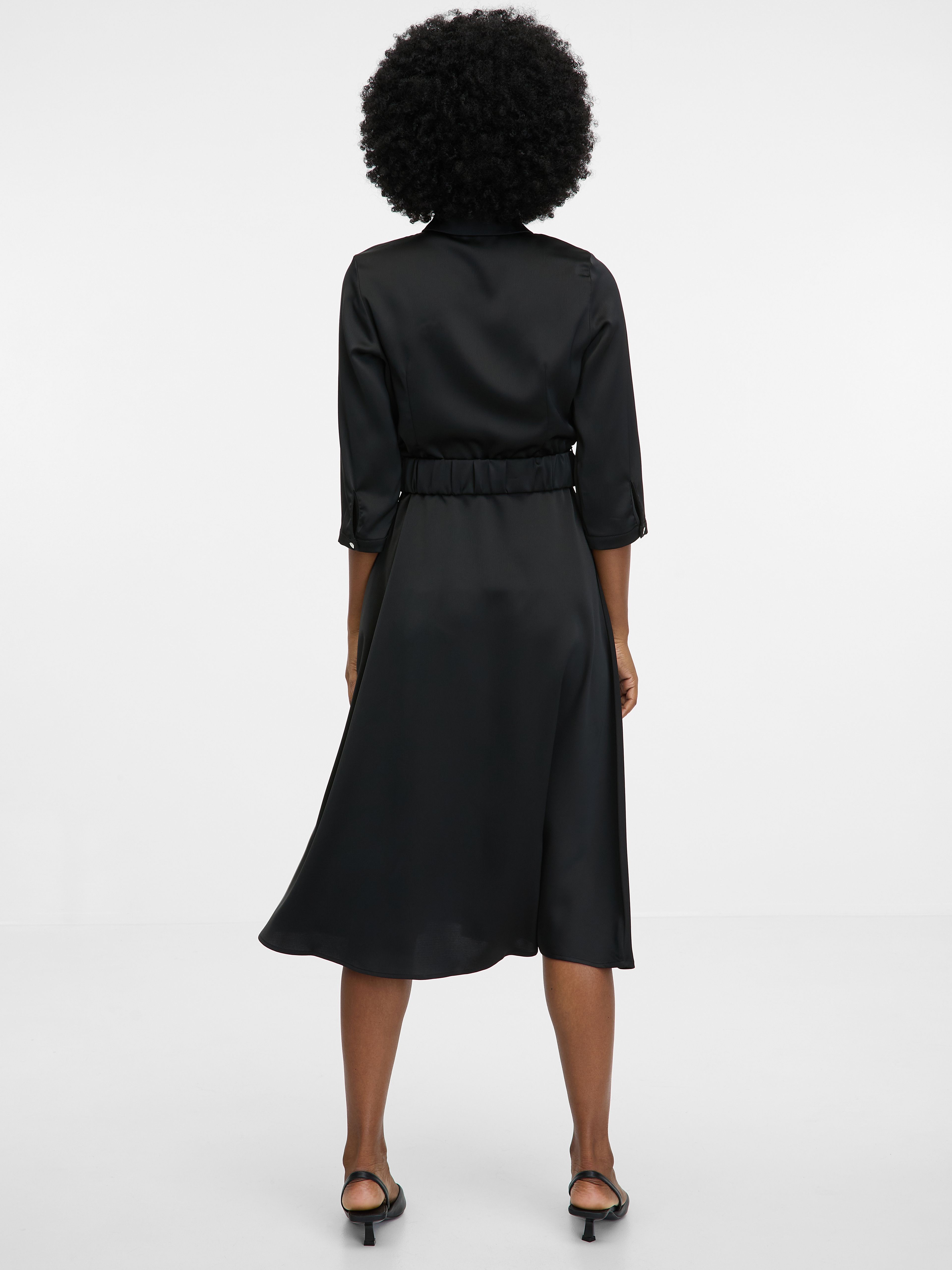 Schwarzes knielanges Damenkleid ORSAY