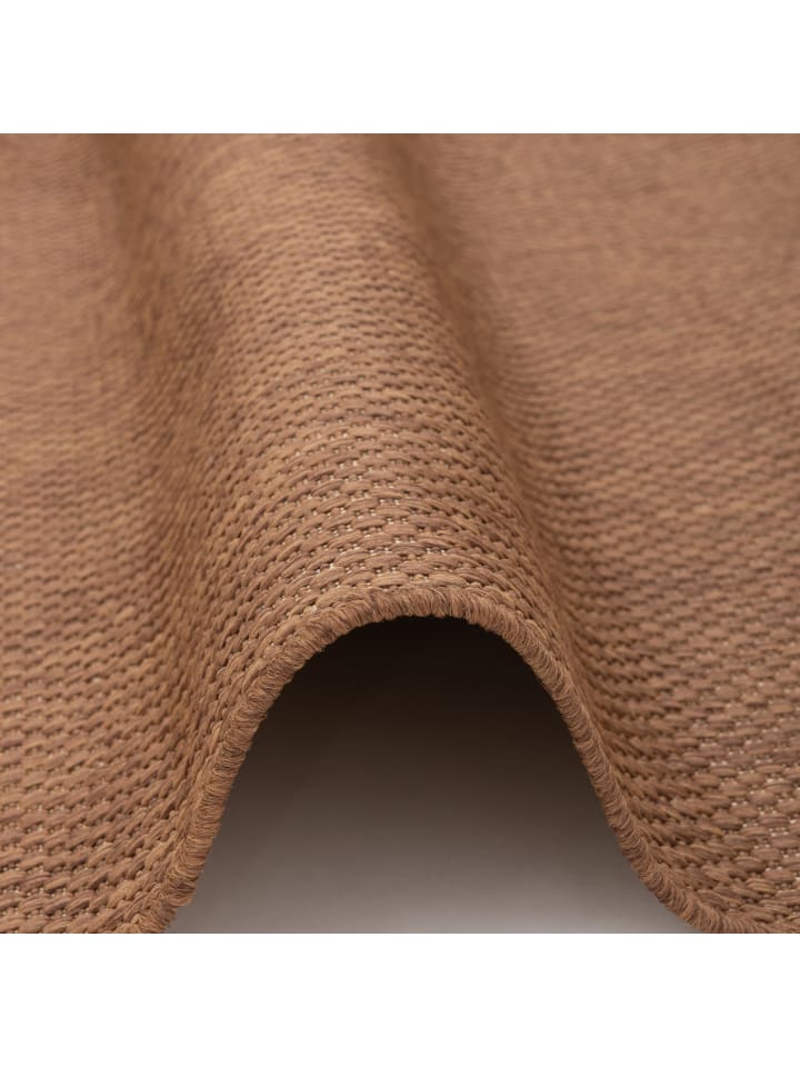 Pergamon In & Outdoor Teppich Flachgewebe Valencia Mix in Braun günstig kaufen