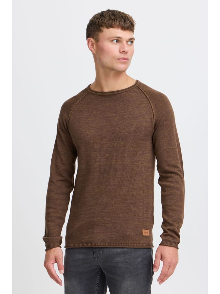 BLEND Strickpullover BHDan 20700587ME Strickpullover mit aufgerollten Säumen in Braun günstig kaufen