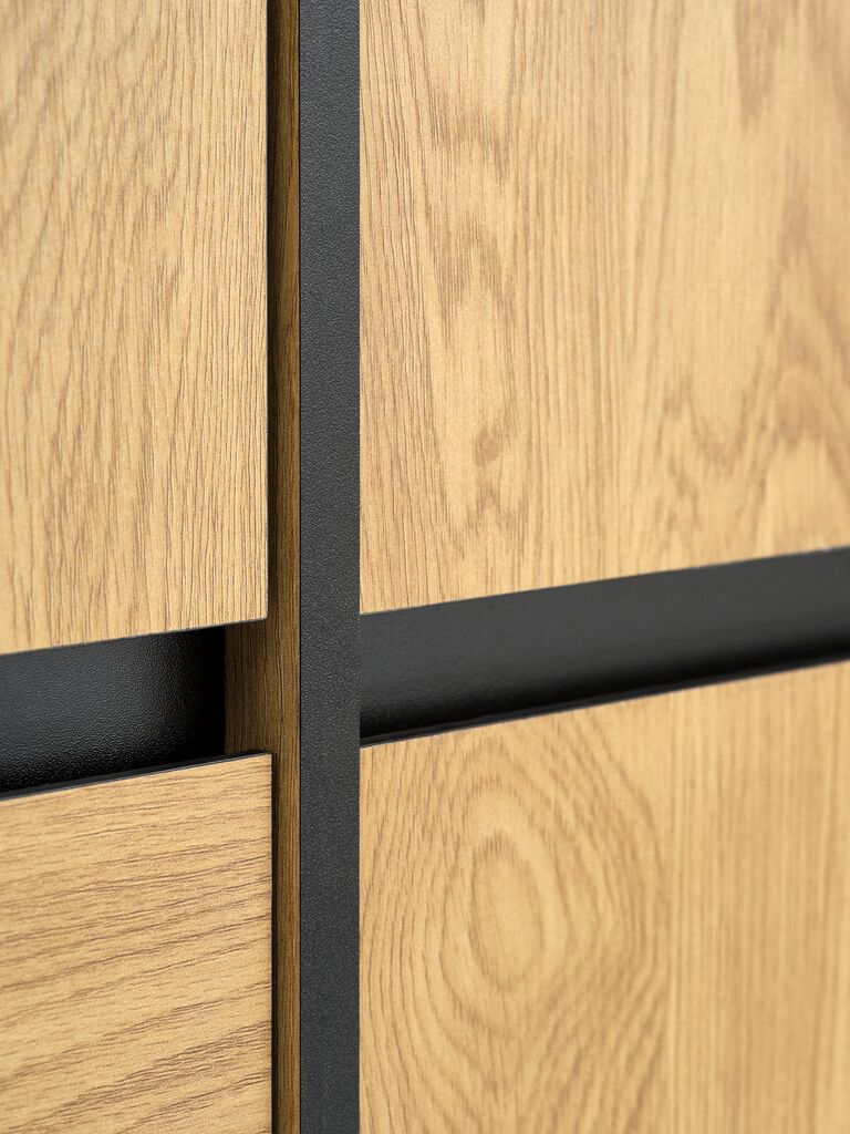 ODENSE cabinet ODENSE 120x210 3 doors 3 drawers in warm oak color