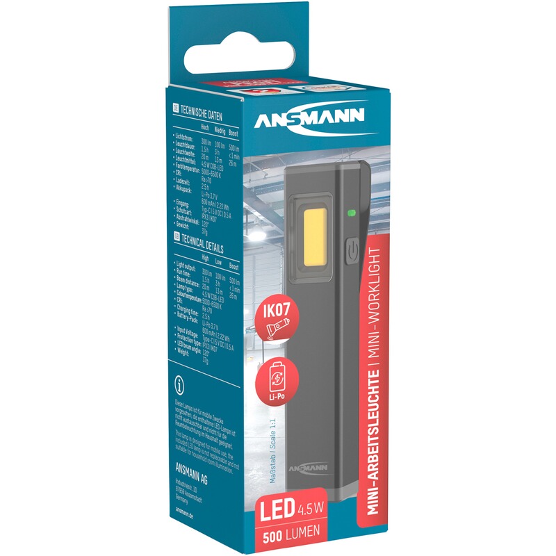 Ansmann Set - Strahler FL1100R & Mini-Booster