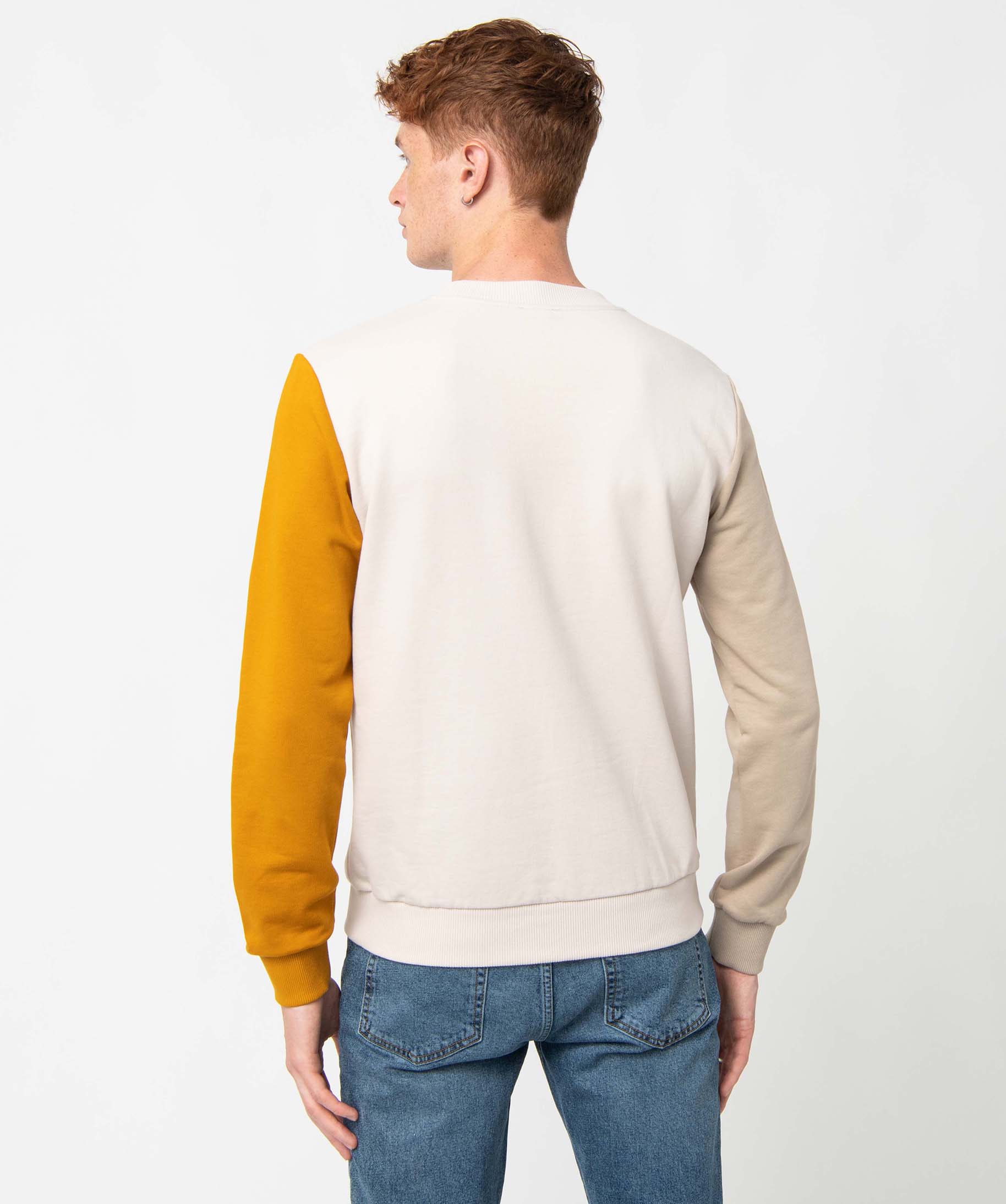 Sweat homme tricolore avec inscription sur le buste gris | GEMO