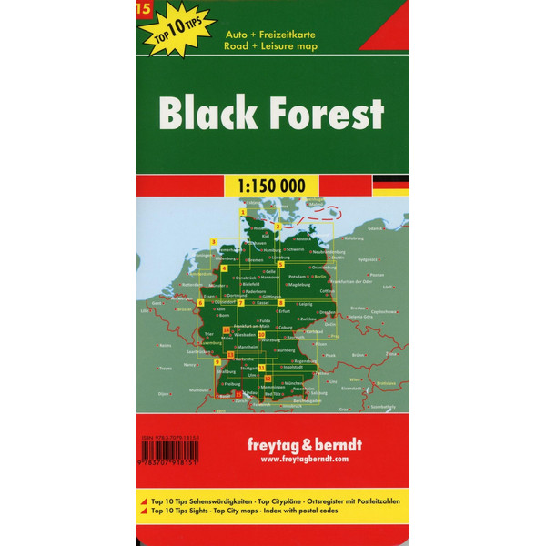 Schwarzwald, Autokarte 1:150.000, Top 10 Tips, Blatt 15 - Straßenkarte
