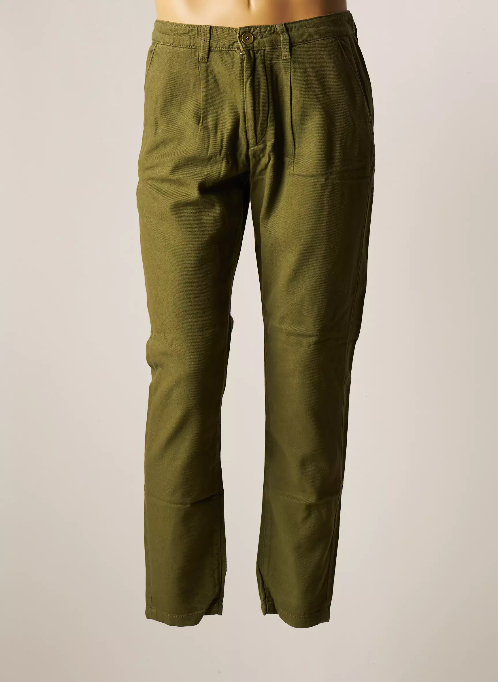 Selected Pantalons Chino Femme couleur vert