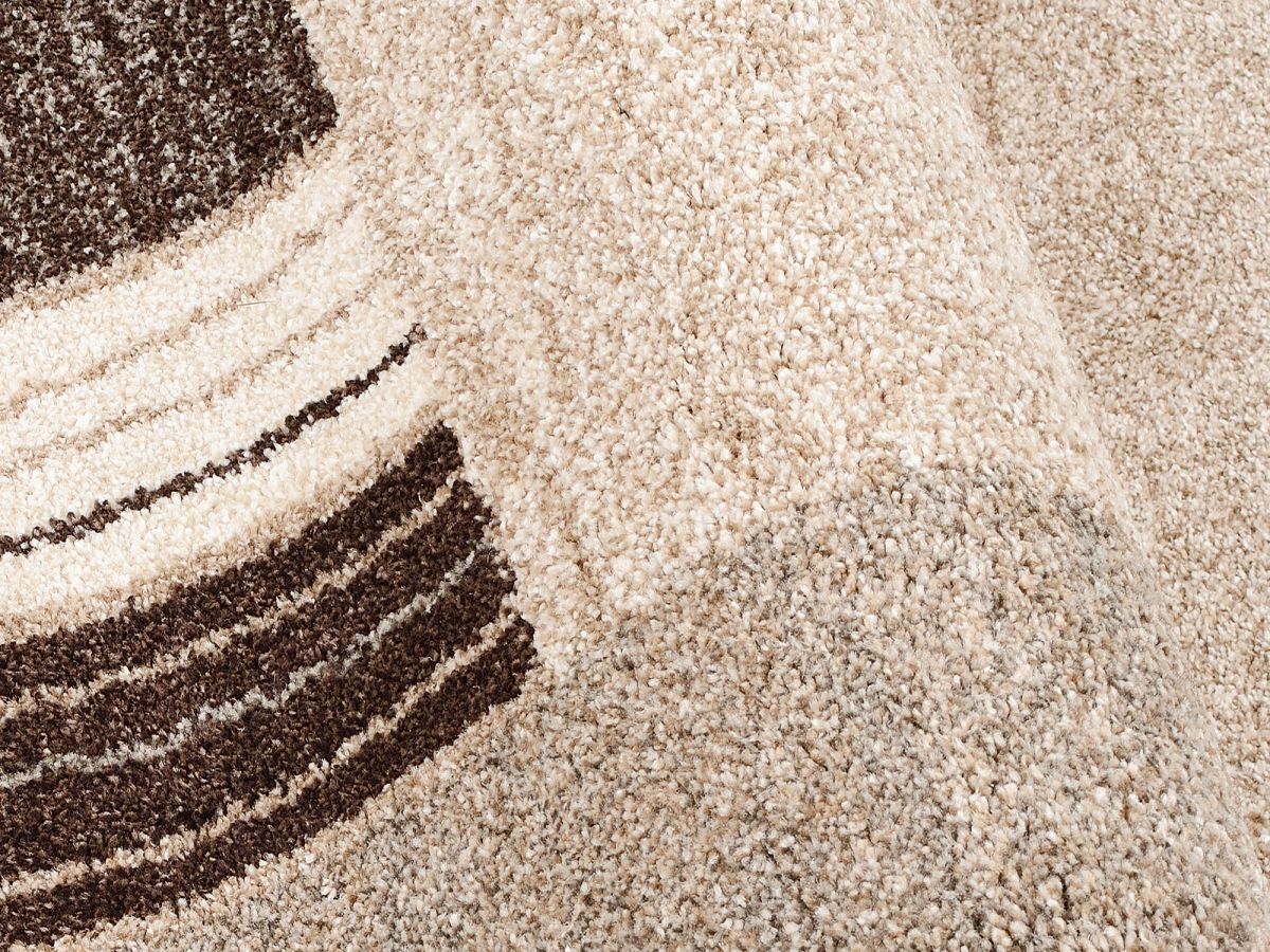 Webteppich Castle Stripe Beige Braun 160 x 230 cm