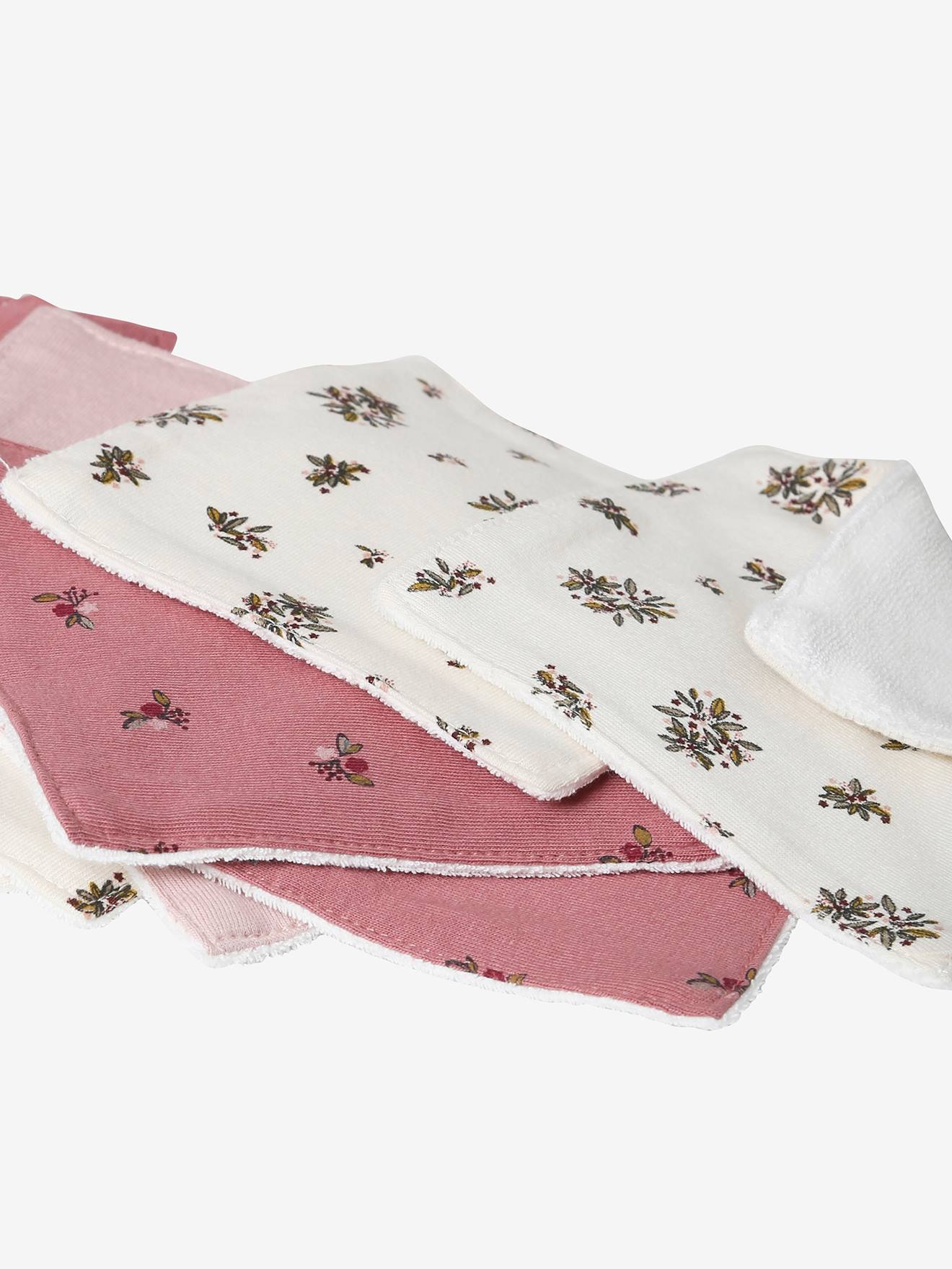Vertbaudet Bio-Kollektion: 10er-Pack Baby Waschlappen mit Aufbewahrungsbeutel Oeko-Tex - farblich sortiert/provence