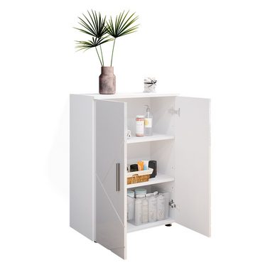 Vicco Midischrank Badezimmerschrank IRMA Weiß Hochglanz