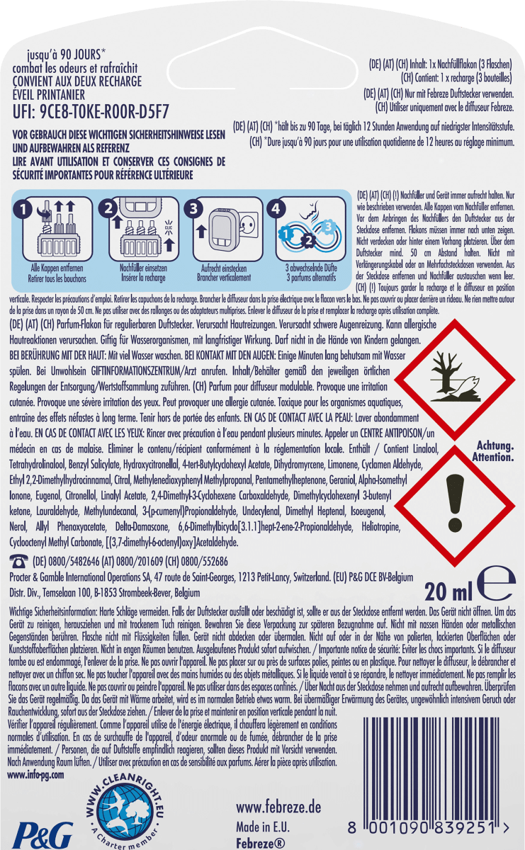 Lufterfrischer Duftstecker 3 Volution Aprilfrisch Nachfüllpack, 20 ml