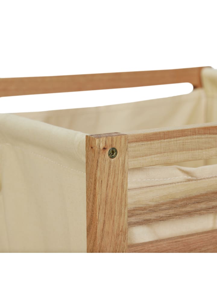 relaxdays Wäschekorb in Natur/ Beige - (B)43 x (H)63,5 x (T)43 cm günstig kaufen onesize