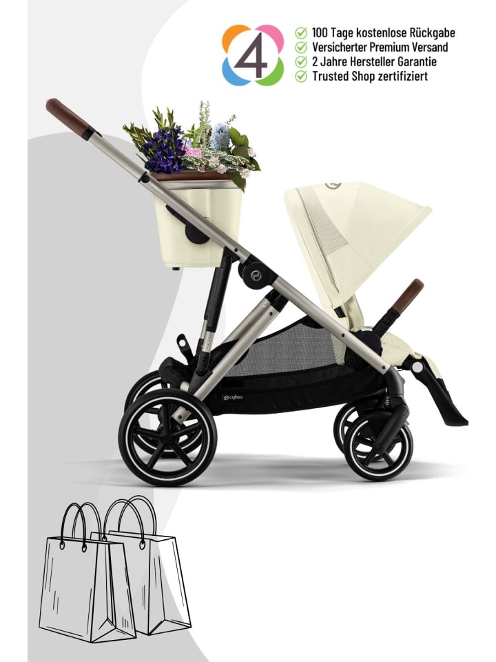Cybex Cybex Gazelle S Kinderwagen - Farbe: Seashell Beige / Gestell Taupe günstig kaufen onesize