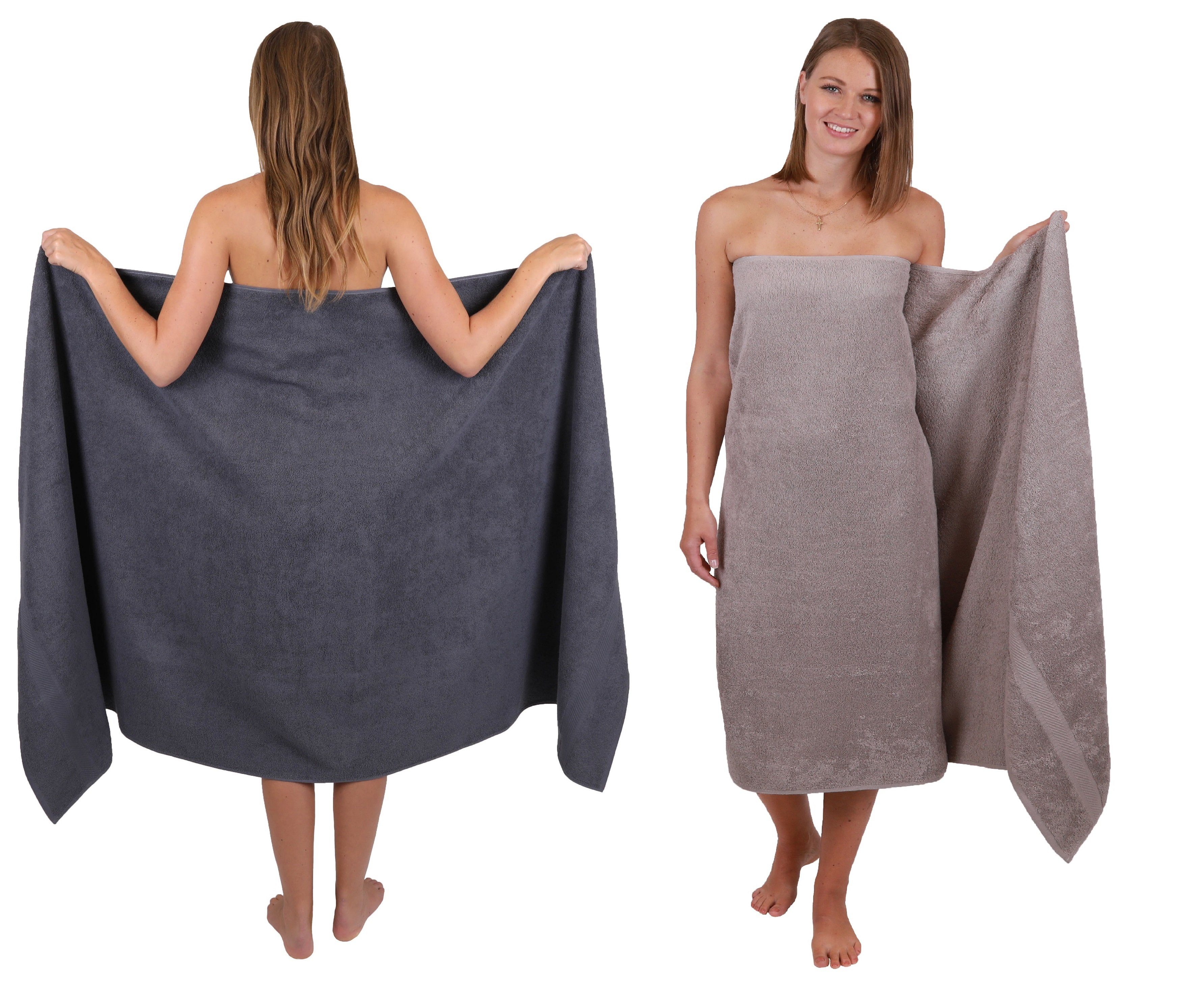 Betz Badetuch 2 Stück Badetücher groß XXL PALERMO 100% Baumwolle Größe 100 x 200 cm, 100% Baumwolle