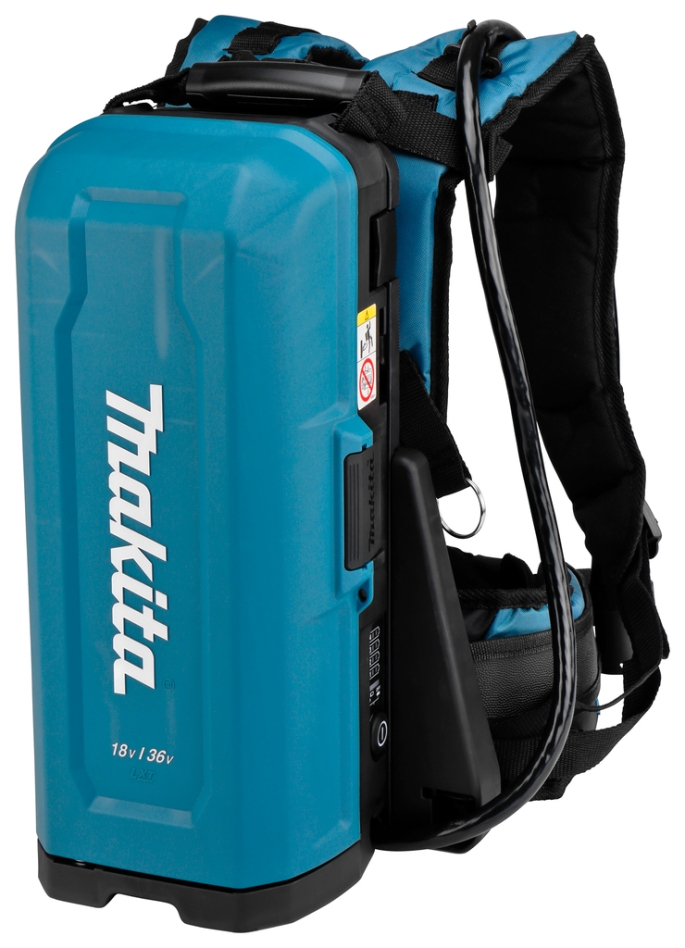Makita Zubehör 191A64-2 PDC01 Rucksack-Akkustation mit 2 x 18V-Adapter (18V, Akkus nicht enthalten)