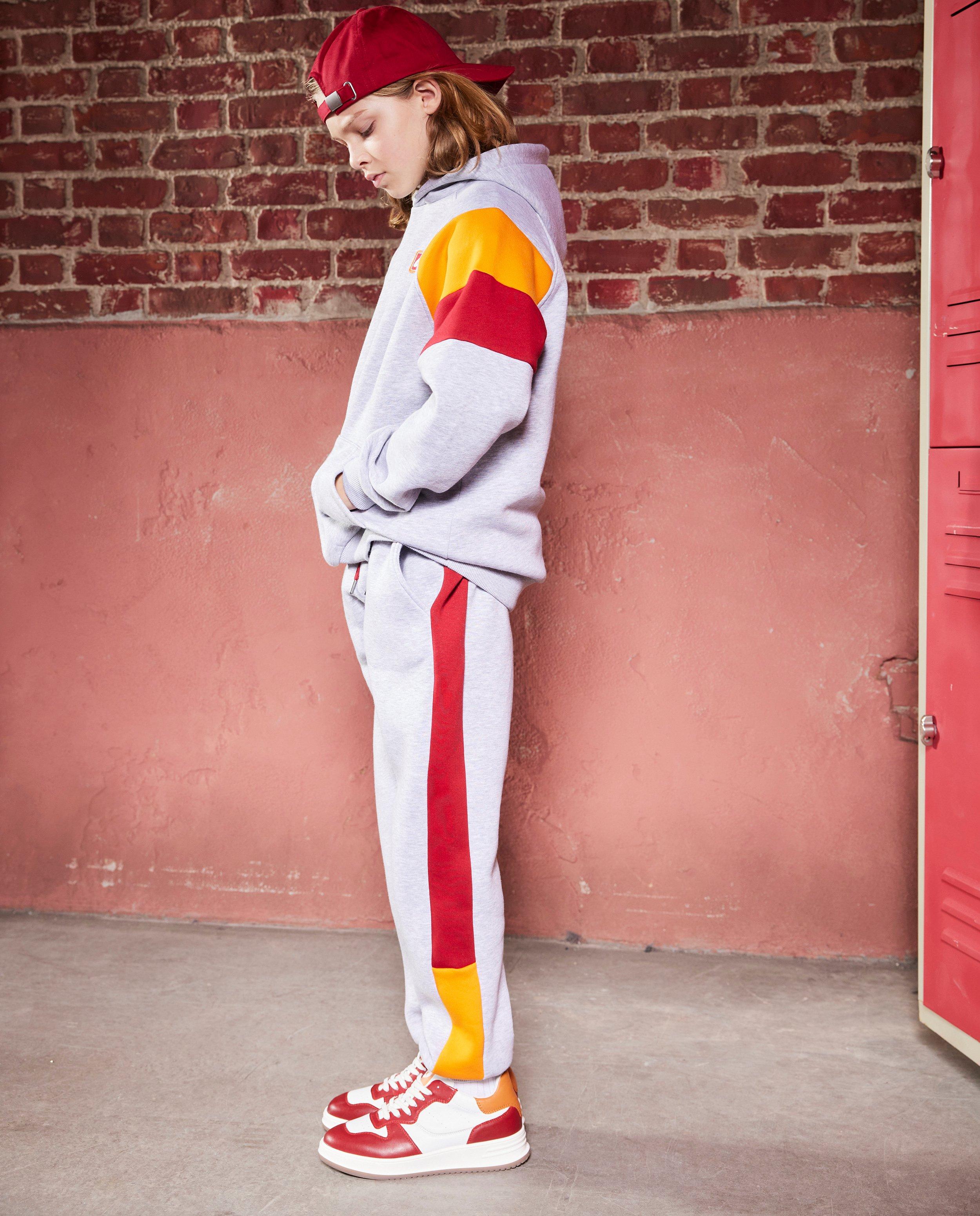 Pantaloni de trening Milo Color Block, 6-14 ani Gri