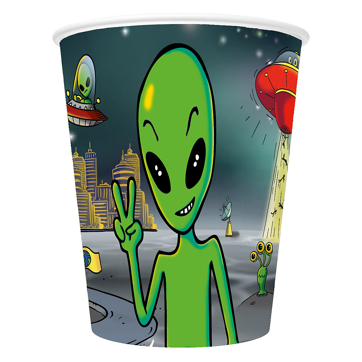 Papp-Partybecher/Trinkbecher Affen, 256 ml, 8 Stück