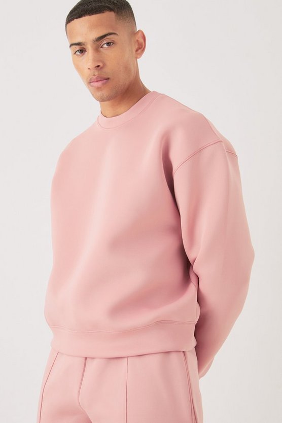 Kurzer kastiger Oversize Sweatshirt-Trainingsanzug