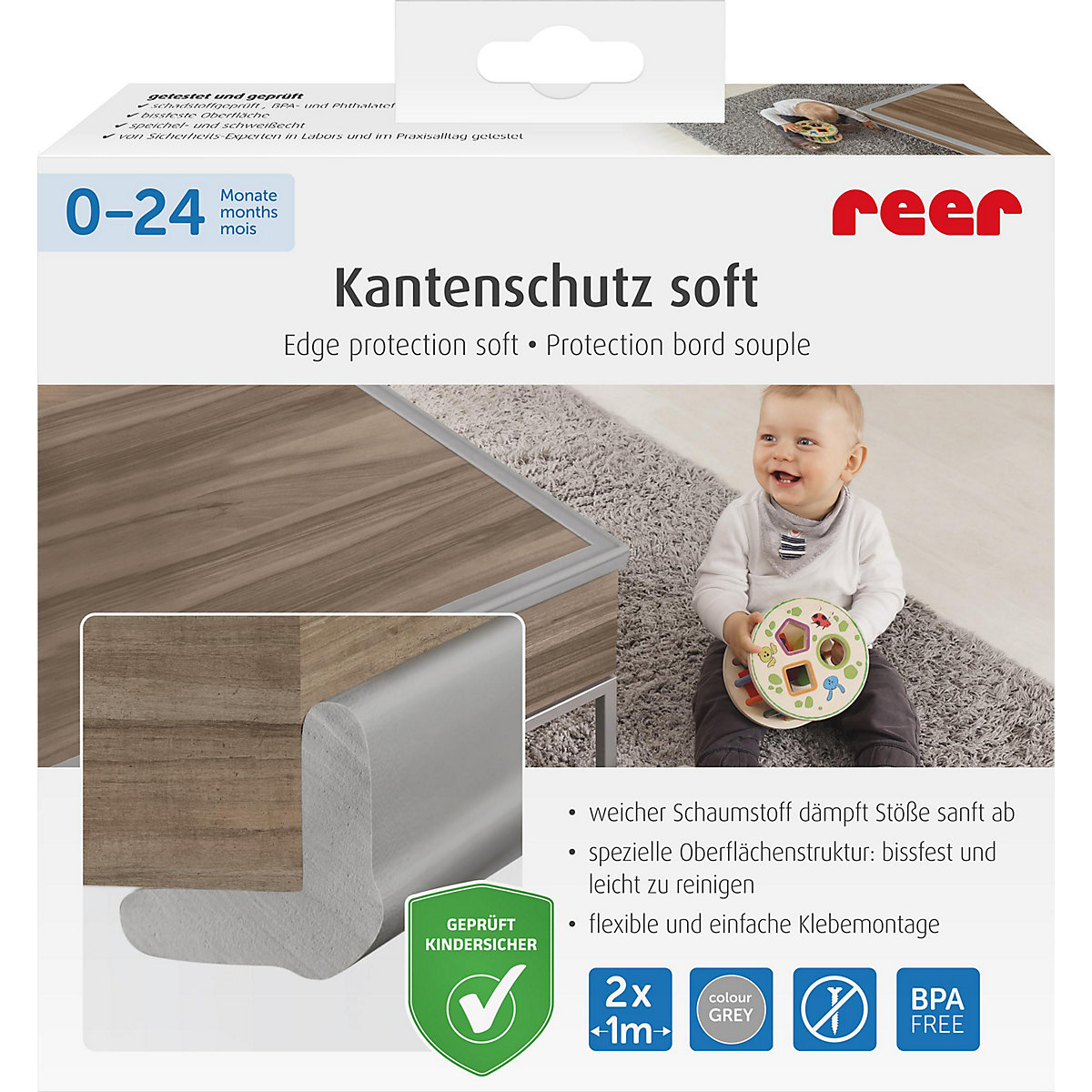 Kantenschutz soft, grau
