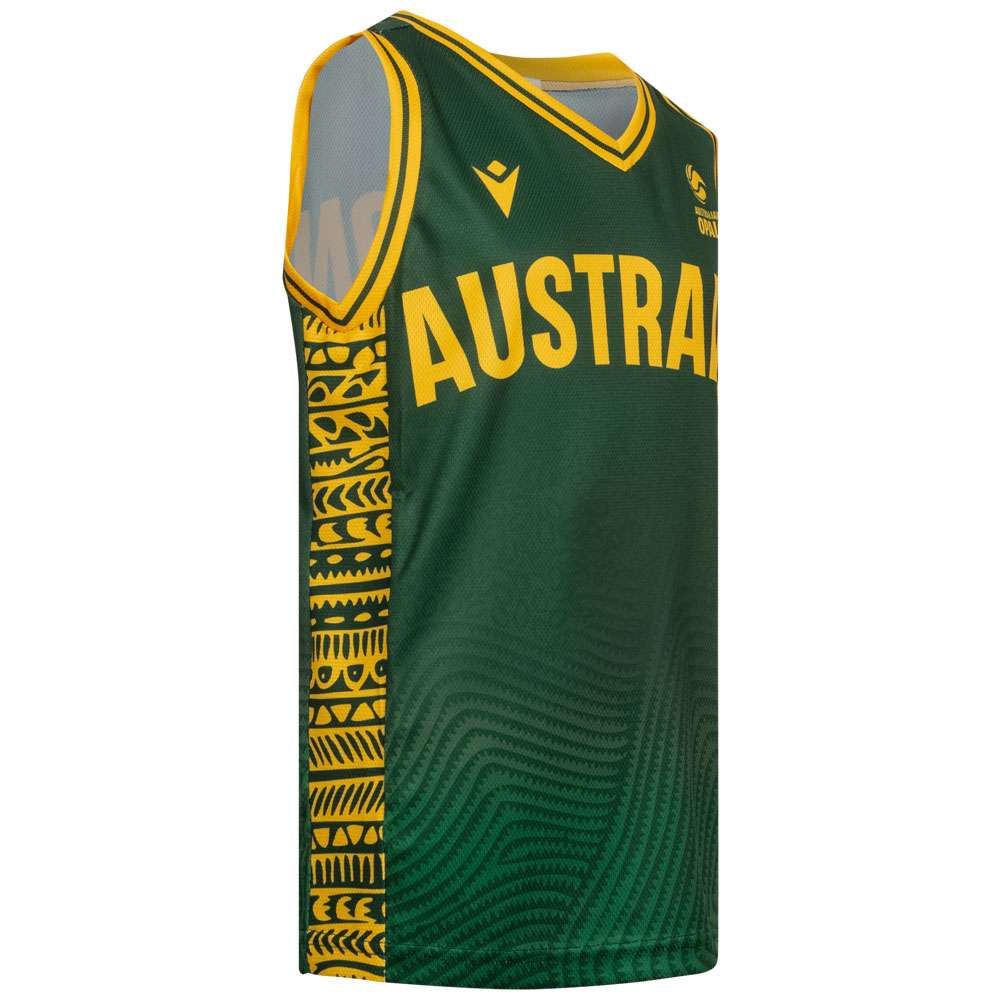 Australien Basketball macron Indigenous Kinder Trikot grün