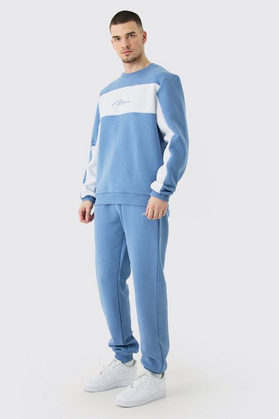 Tall Colorblock Man Sweatshirt-Trainingsanzug