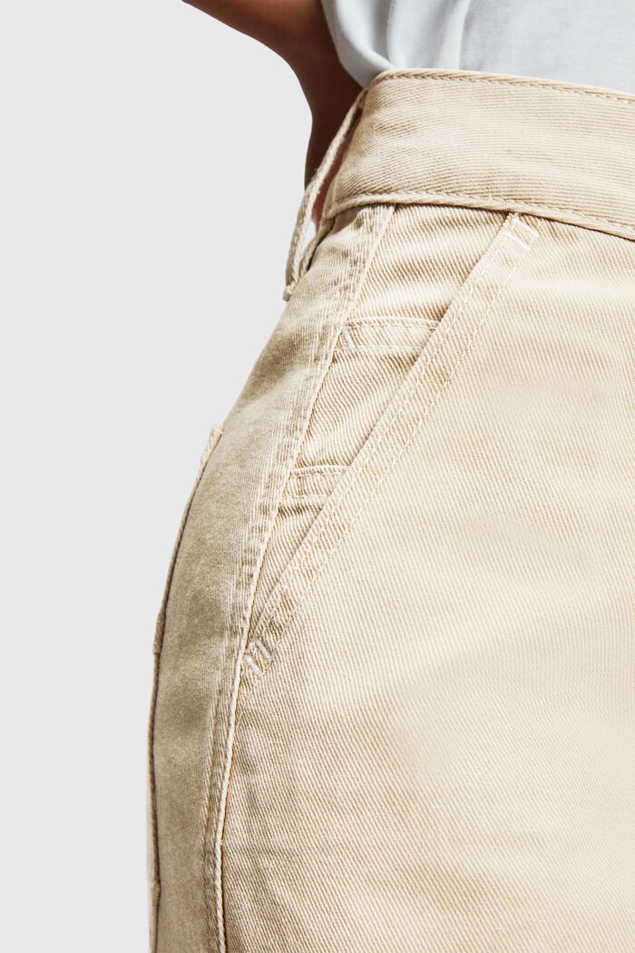 Minirock im Workwear-Style mit ausgefranstem Saum