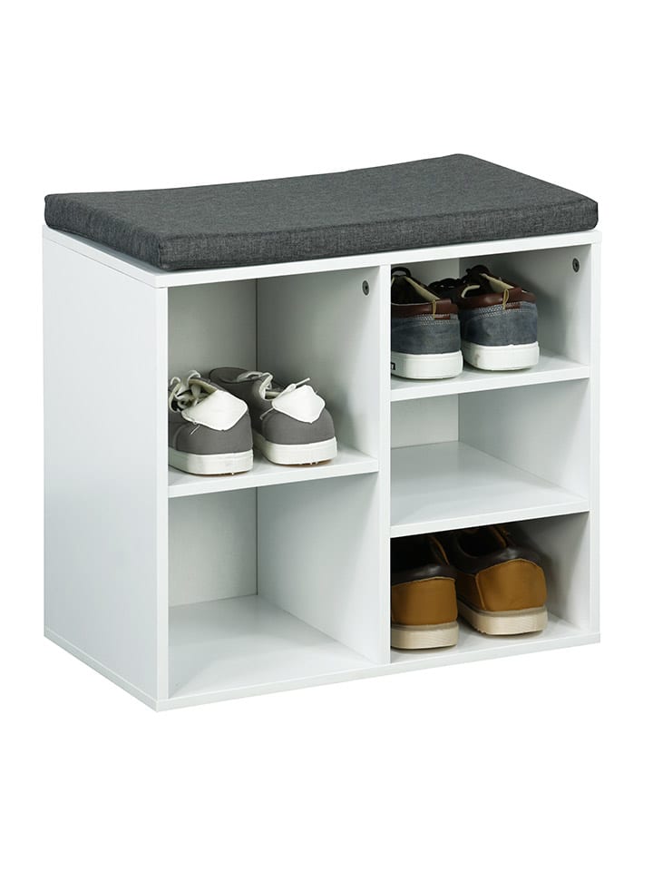 Nordheim Schuhregal in Weiß/ Grau - (B)51,5 x (H)48 x (T)29,5 cm günstig kaufen onesize