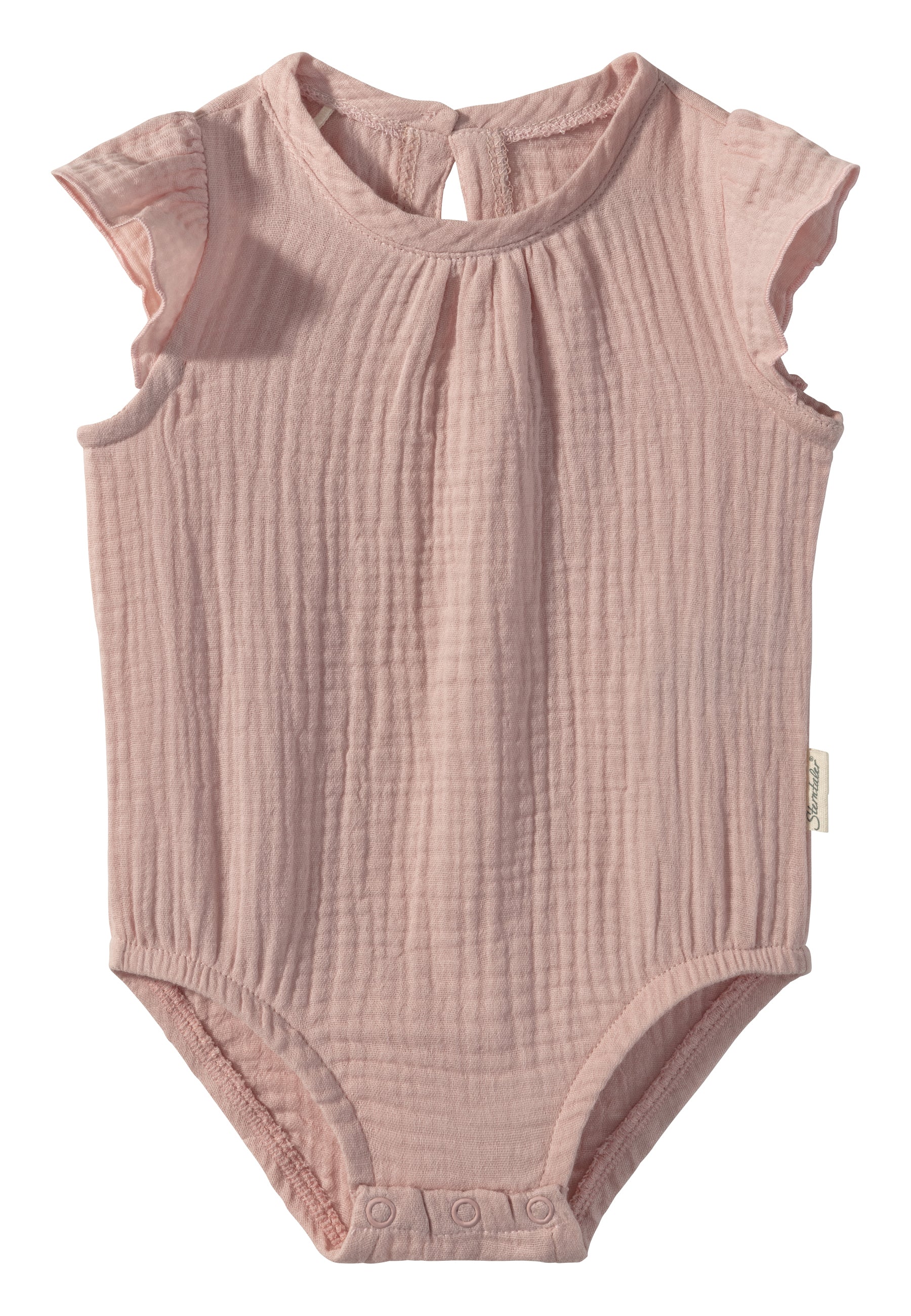Baby Body mit kurzen Ärmeln in zartrosa