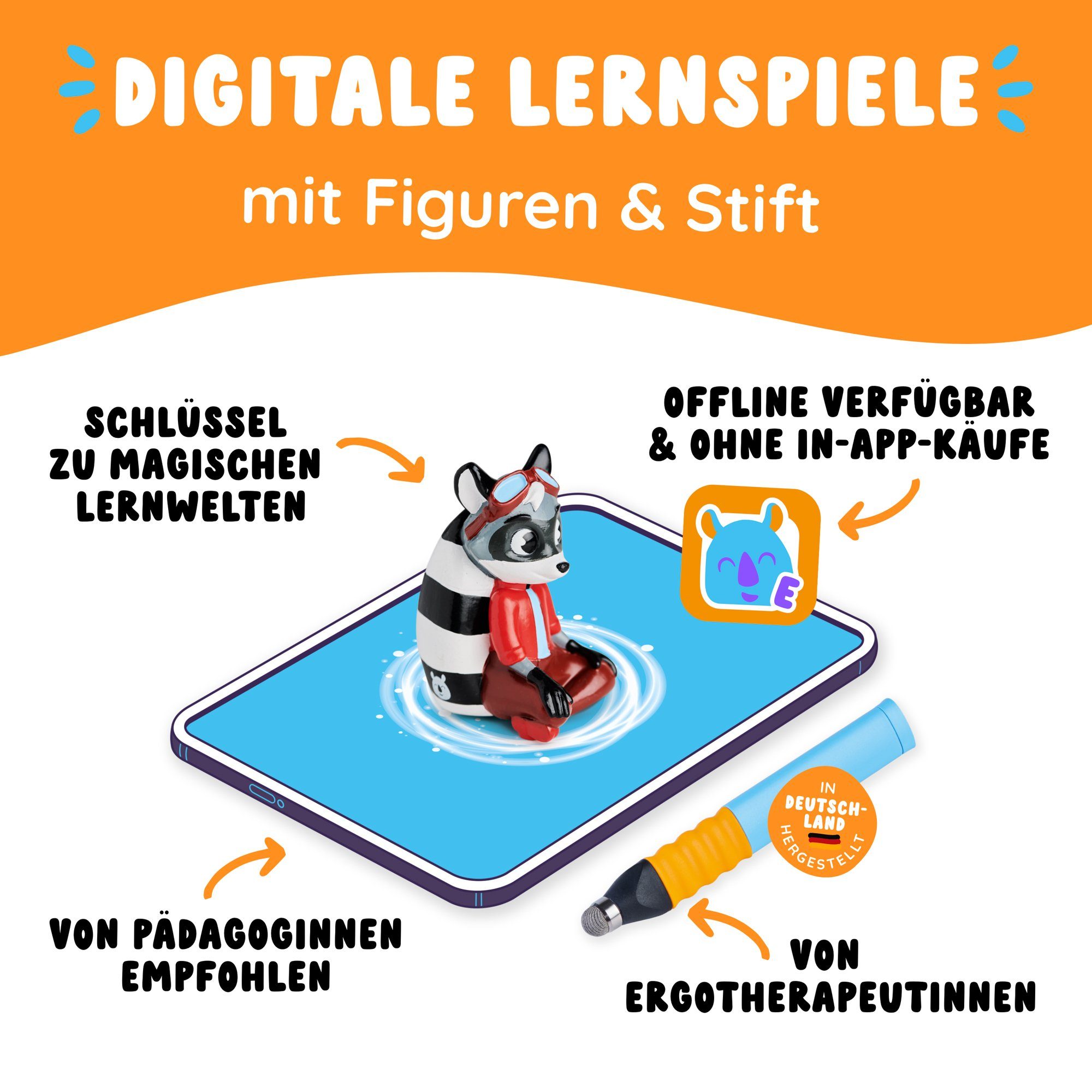 Edurino Lernspielzeug Lernfigur Edurino Starterset Robin - Zahlen & Mengen