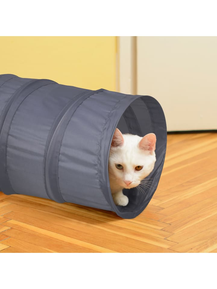 relaxdays Katzentunnel in Grau günstig kaufen onesize