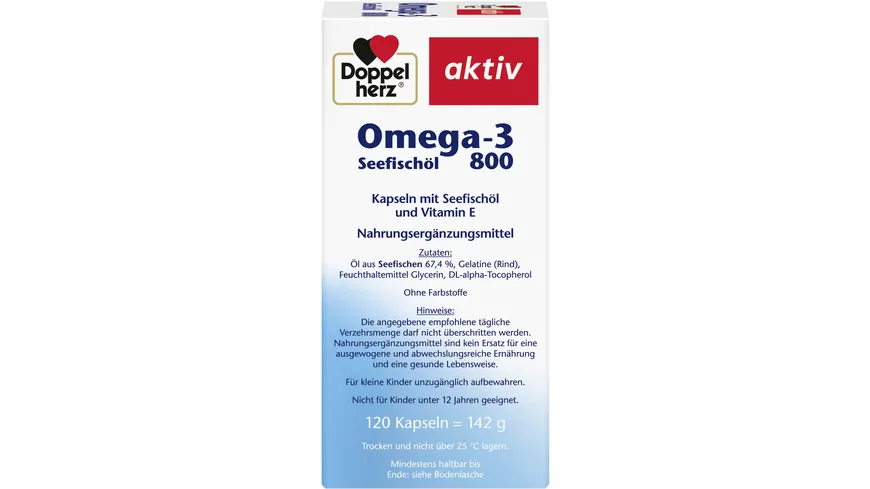 Doppelherz Omega-3 Seefischöl 800 120 Kapseln