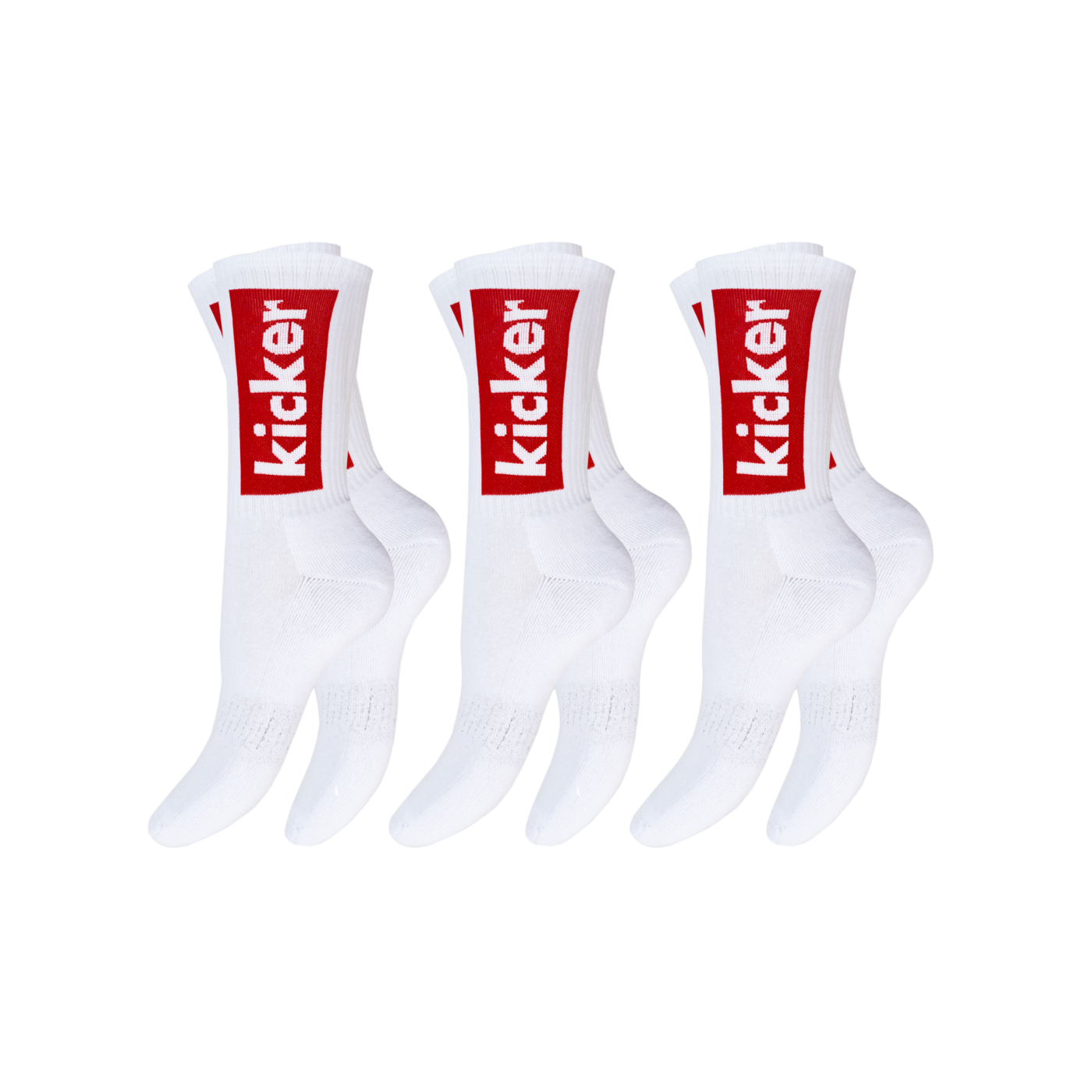 kicker Crew Socken 3er Pack Weiss