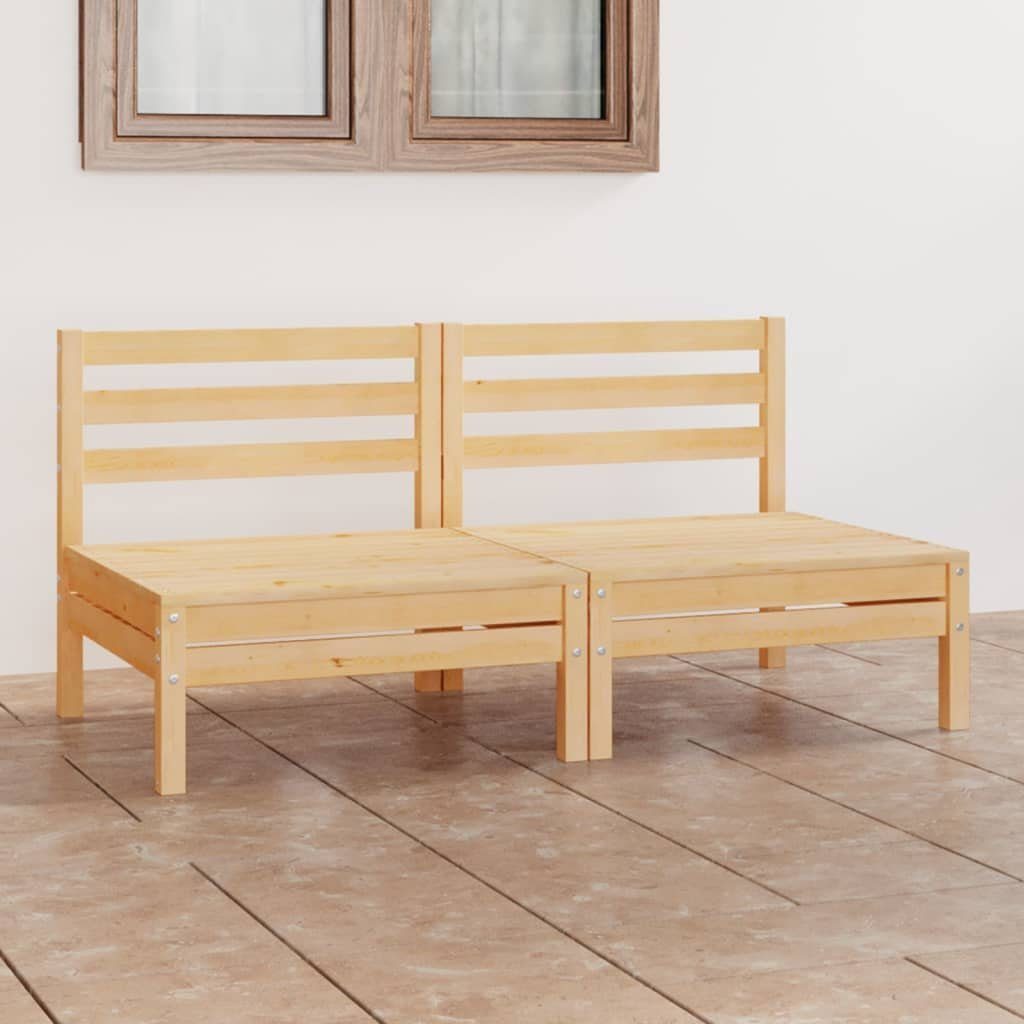vidaXL Loungesofa 2-Sitzer-Gartensofa Kiefer Massivholz, 1 Teile