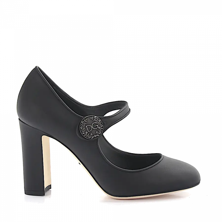 Dolce & Gabbana - High Heels Pumps Kalbsleder schwarz - schwarz
