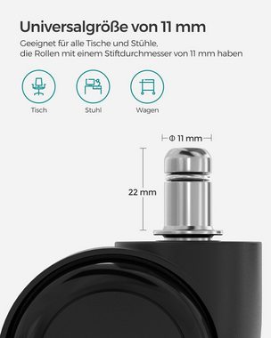 SONGMICS Stuhlrolle, (5-St), 50 mm Räder, 11 mm x 22 mm