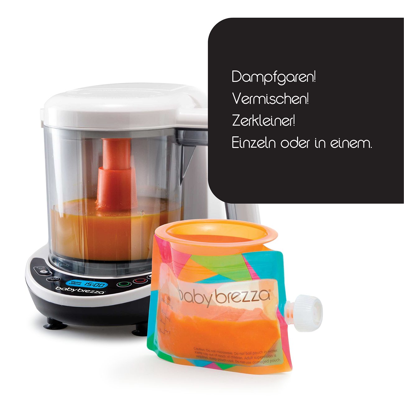 Baby Brezza Babynahrungszubereiter, Baby Brezza Food Maker Deluxe Babynahrungszubereiter Dampfgarer Mixer