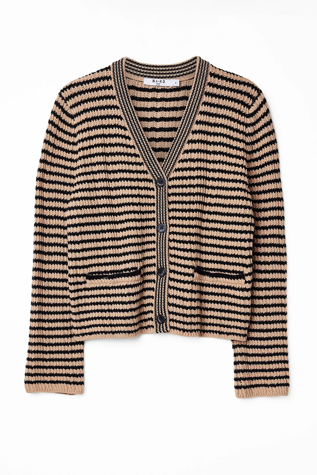 Gestreifter Oversize-Strickcardigan
