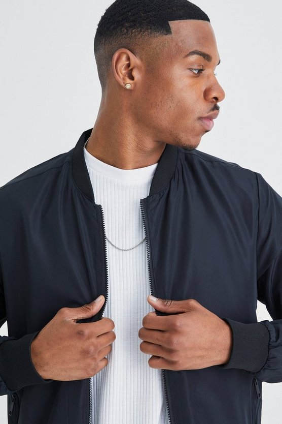 Basic Nylon-Bomberjacke