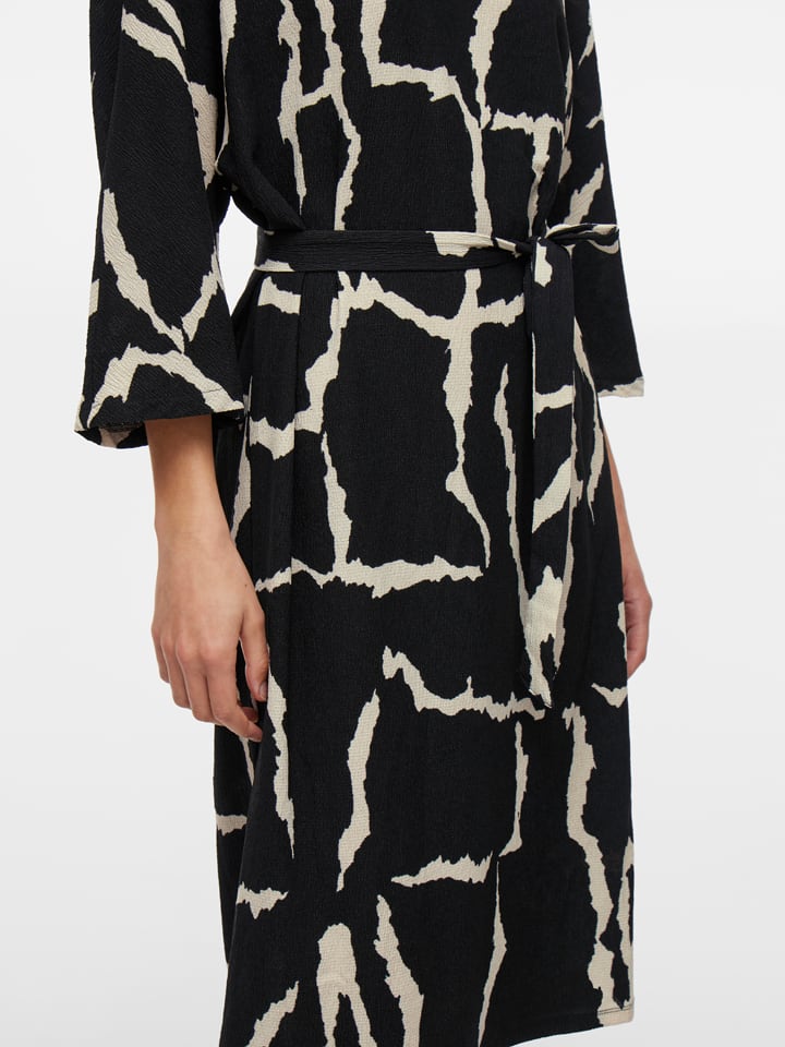 Vila Kleid in Schwarz/ Beige günstig kaufen