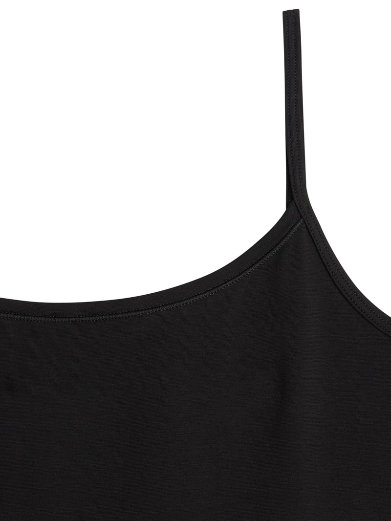 Top aus Single Jersey Modell 'Natural Comfort' in schwarz