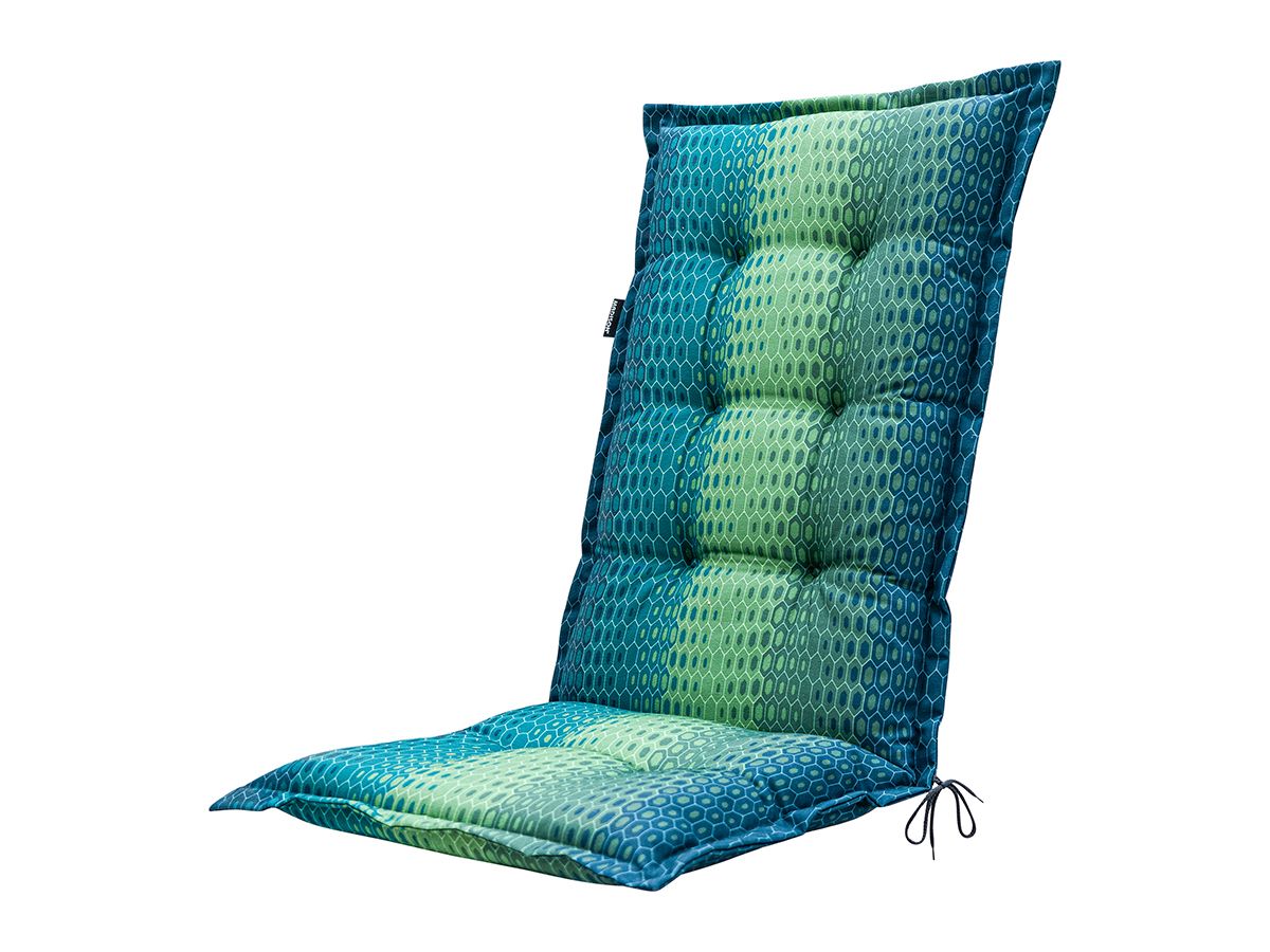Madison Suzy Blue 123 x 50 Gartenstuhlkissen mit hoher Rückenlehne